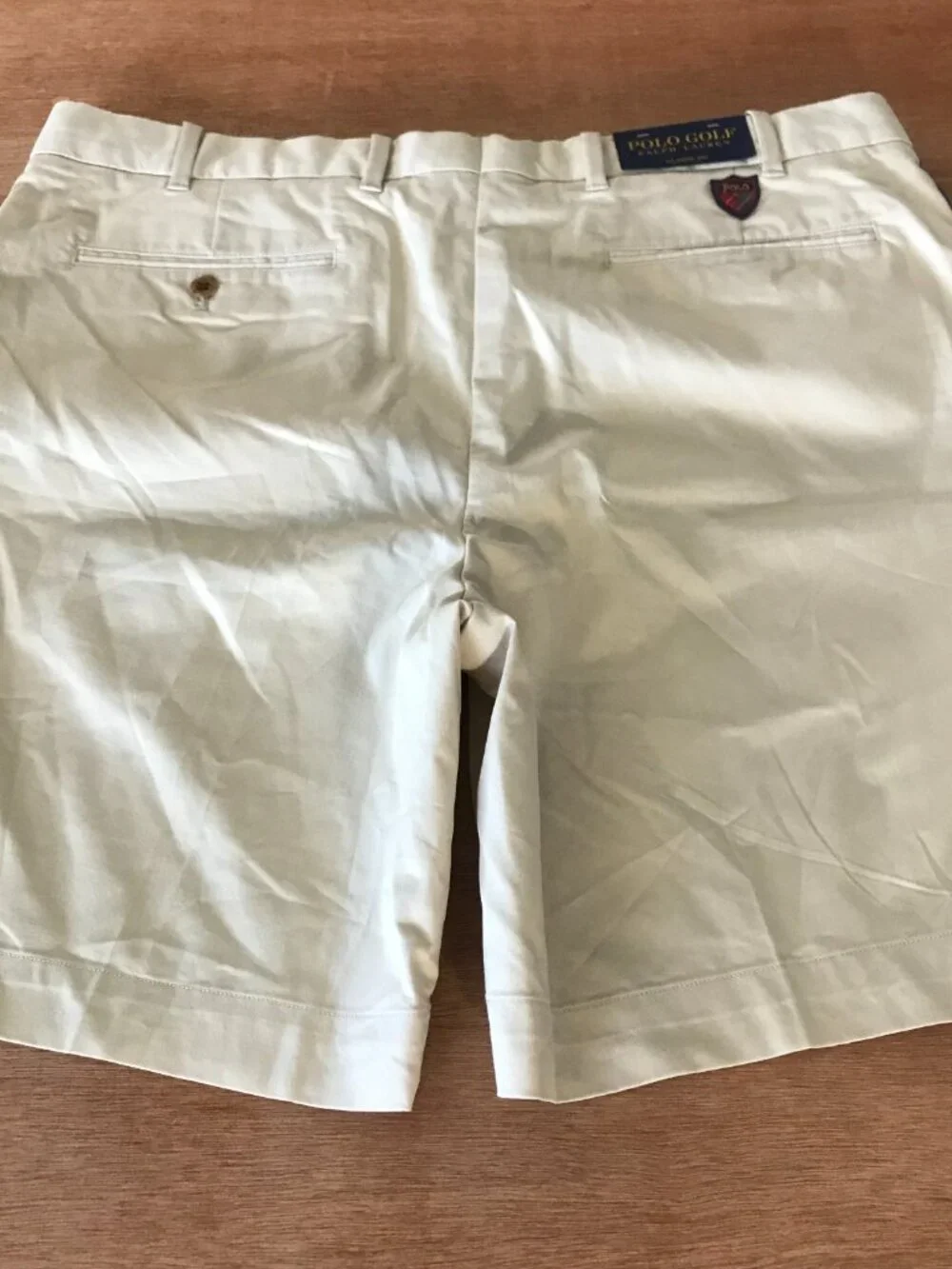 Polo Golf Ralph Lauren Shorts Men 38 Beige High Rise Moisture Wicking Athleisure